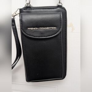NWOT French Connection Black Crossbody Phone Bag